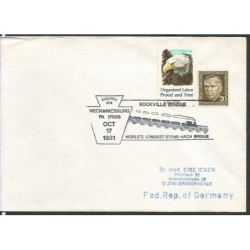 USA 1981, Kolej, kolejnictwo, most. Mechanicsburg