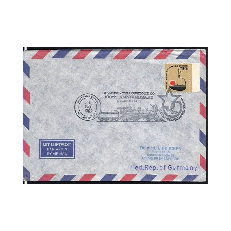 USA 1982, Kolej, kolejnictwo. Billings