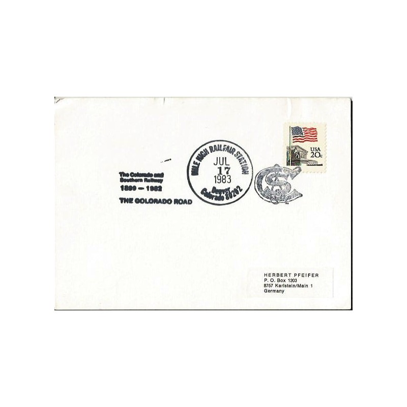 USA 1983, Kolej, kolejnictwo. Denver