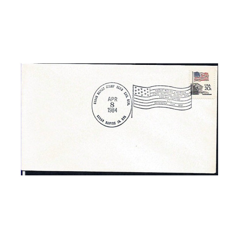 USA 1984, Kolej, kolejnictwo. Cedar Rapids