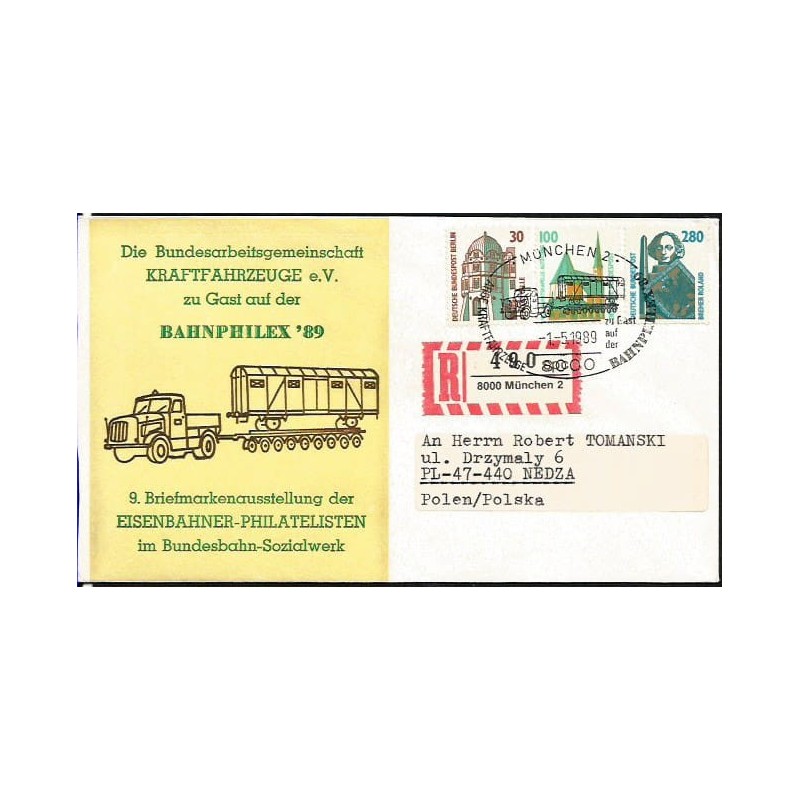 Niemcy 1989, Kolej, kolejnictwo, samochód. Monachium