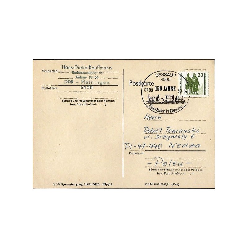 Niemcy 1990, Kolej, kolejnictwo. Dessau