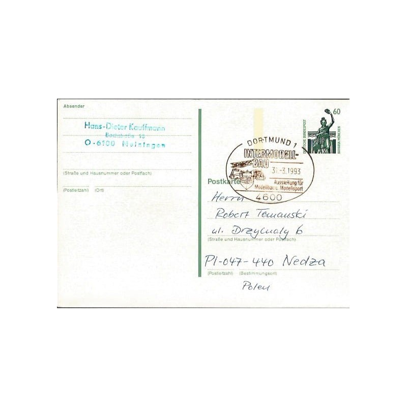 Niemcy 1993, Kolej, kolejnictwo, statki, modelarstwo. Dortmund