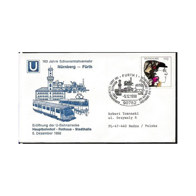 Niemcy 1998, Kolej, kolejnictwo, tramwaj. Furth