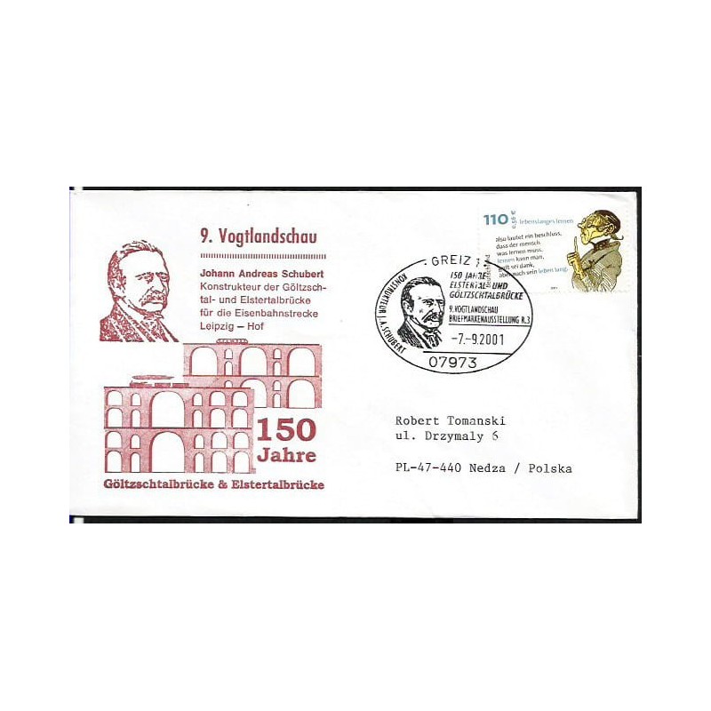 Niemcy 2001, Kolej, kolejnictwo, J. A. Schubert. Greiz