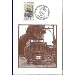 Francja 1989, Tramwaj w Clermont-Ferrand. Karta maksimum