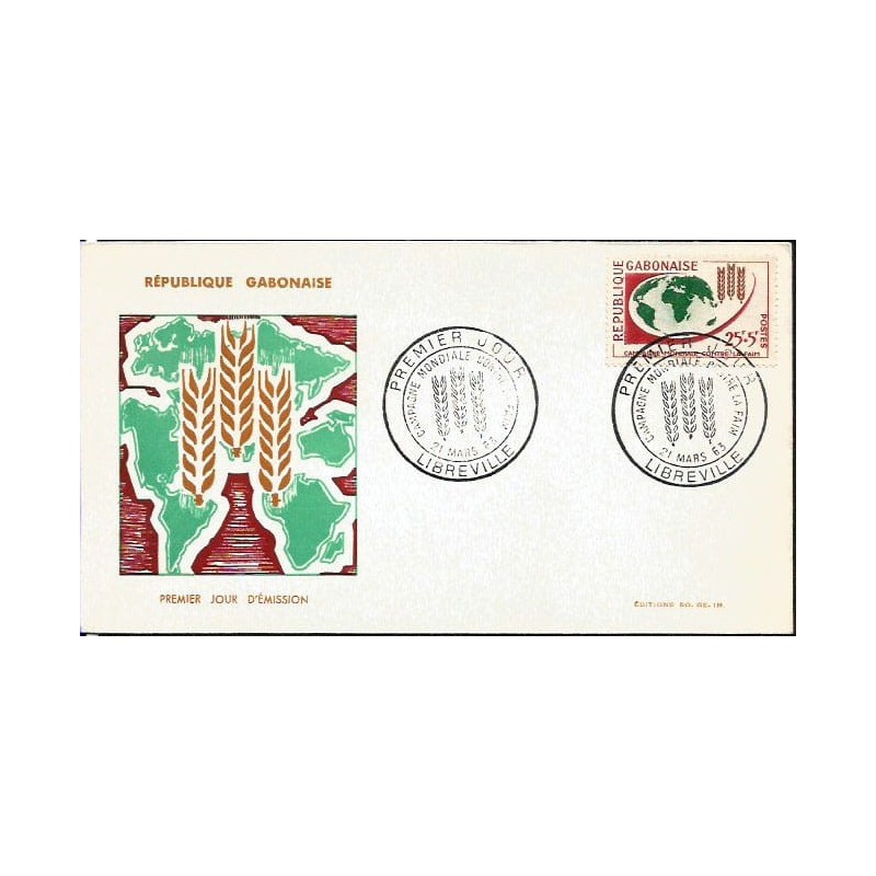 Gabon 1963, Żywność, głód, rolnictwo. FDC