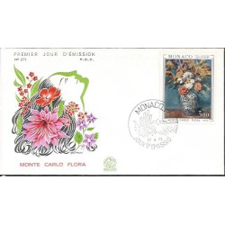 Monako 1972, Kwiaty, bukiet. FDC