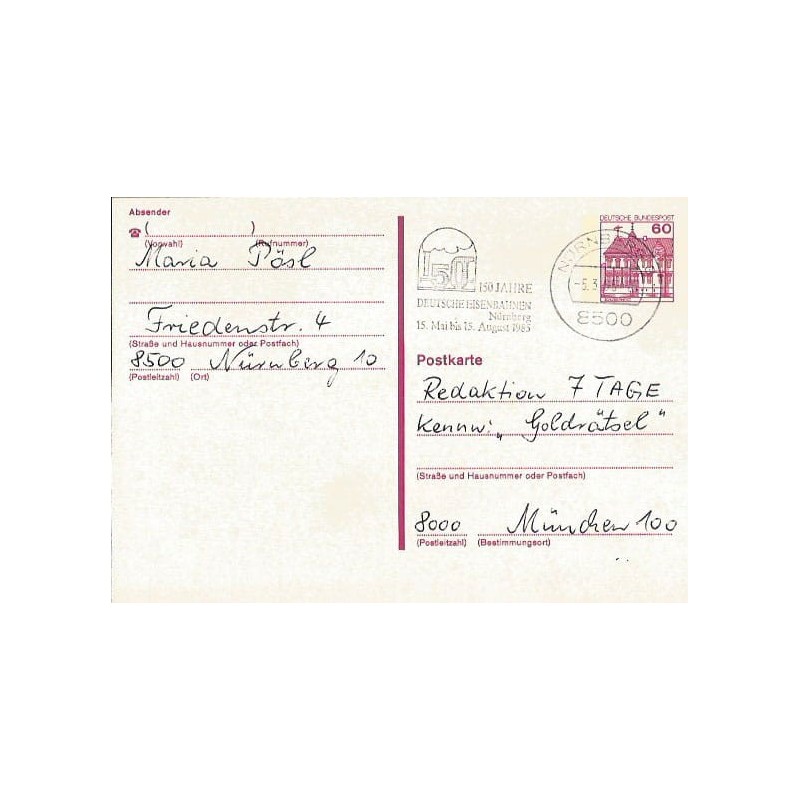 Niemcy 1985, Kolej, kolejnictwo. Norymberga