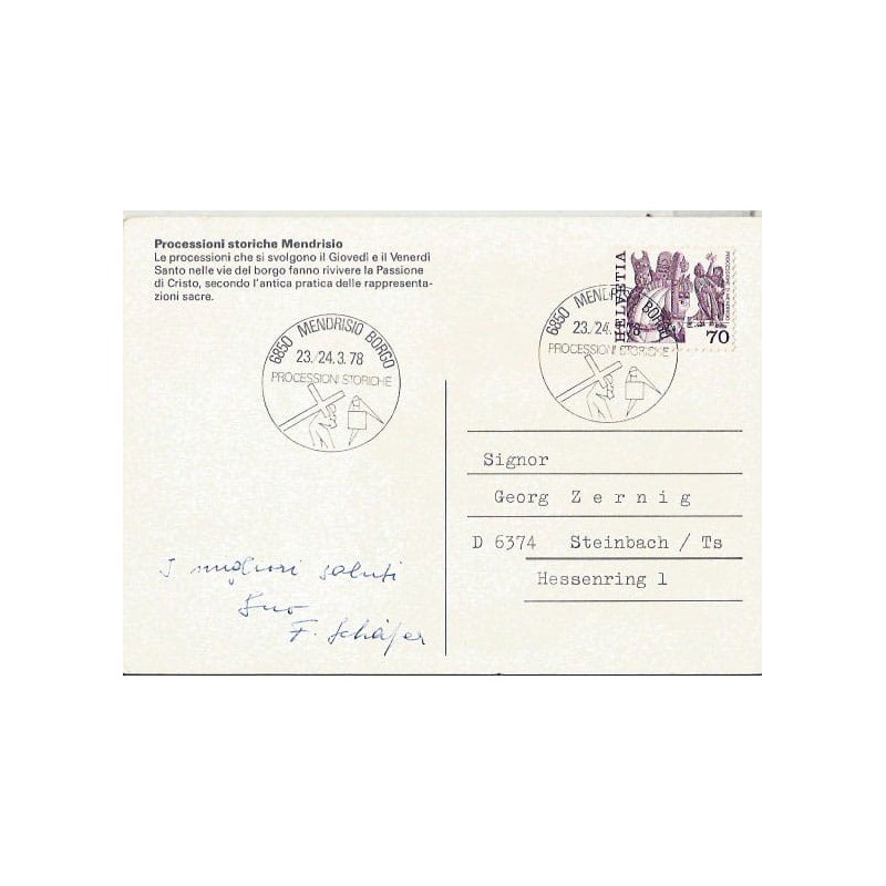 Szwajcaria 1978, Wielkanoc, Droga krzyżowa. Mendrisio Borgo