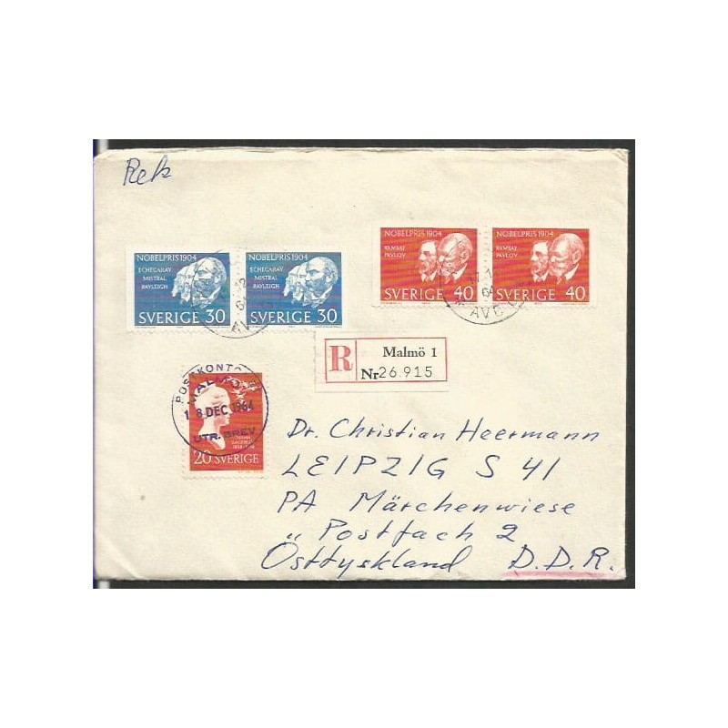 Szwecja 1964, Nobel, literatura, medycyna, fizyka, chemia. FDC polecone
