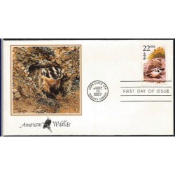 USA 1987, Fauna: borsuk. FDC