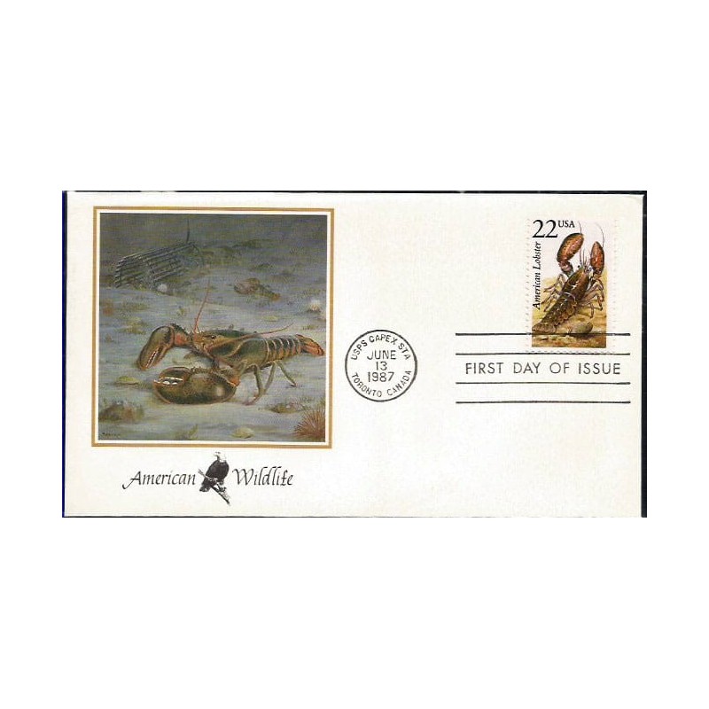 USA 1987, Fauna: homar. FDC