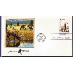 USA 1987, Fauna: jeleń. FDC