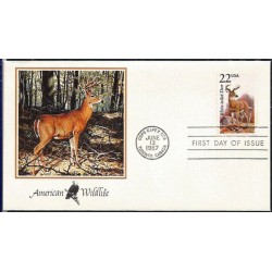 USA 1987, Fauna: jeleń. FDC