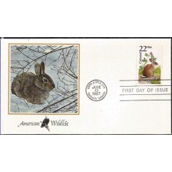 USA 1987, Fauna: królak, zając. FDC