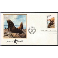 USA 1987, Fauna: lew morski. FDC