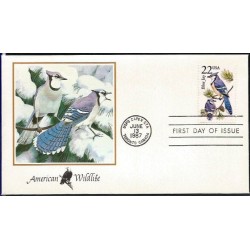 USA 1987, Fauna: modrosójka, ptak. FDC
