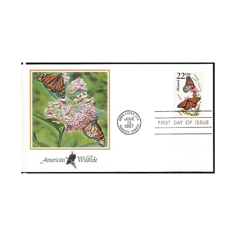 USA 1987, Fauna: motyl, owad. FDC