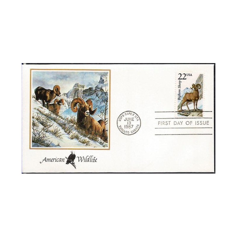 USA 1987, Fauna: owca kanadyjcka. FDC