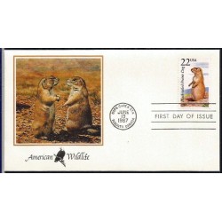 USA 1987, Fauna: piesek preriowy. FDC