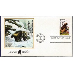USA 1987, Fauna: rosomak. FDC