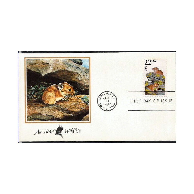 USA 1987, Fauna: szczekuszka. FDC