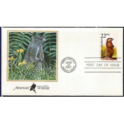 USA 1987, Fauna: świstak. FDC