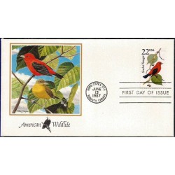 USA 1987, Fauna: trznadel, ptak. FDC