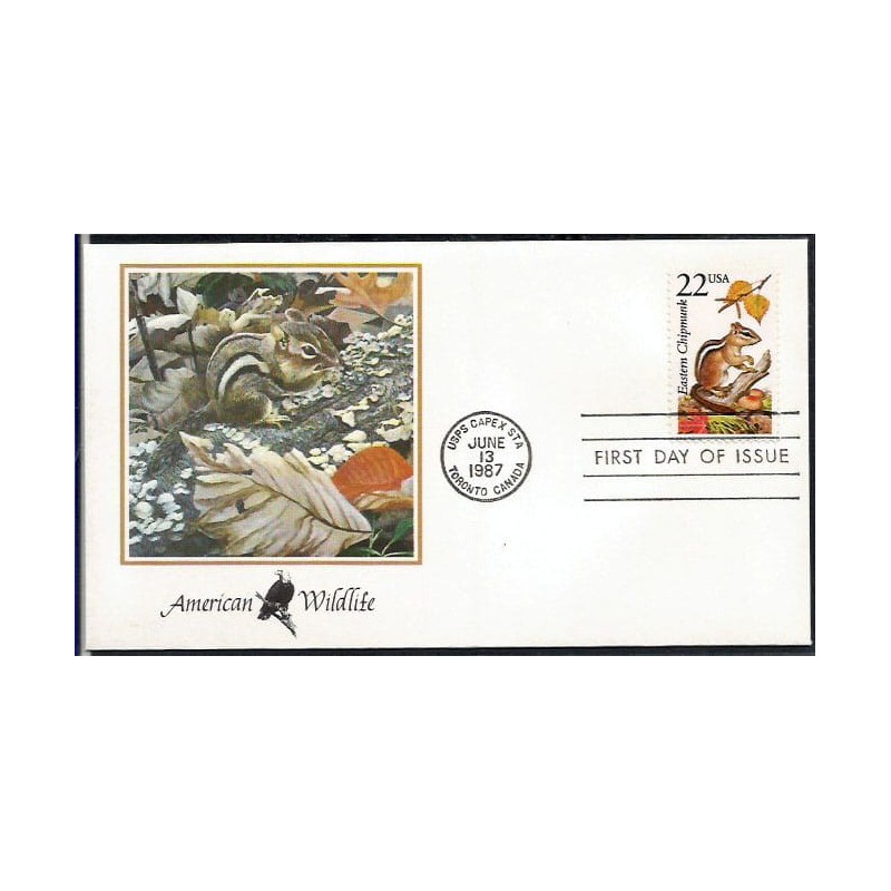 USA 1987, Fauna: wiewiórka. FDC
