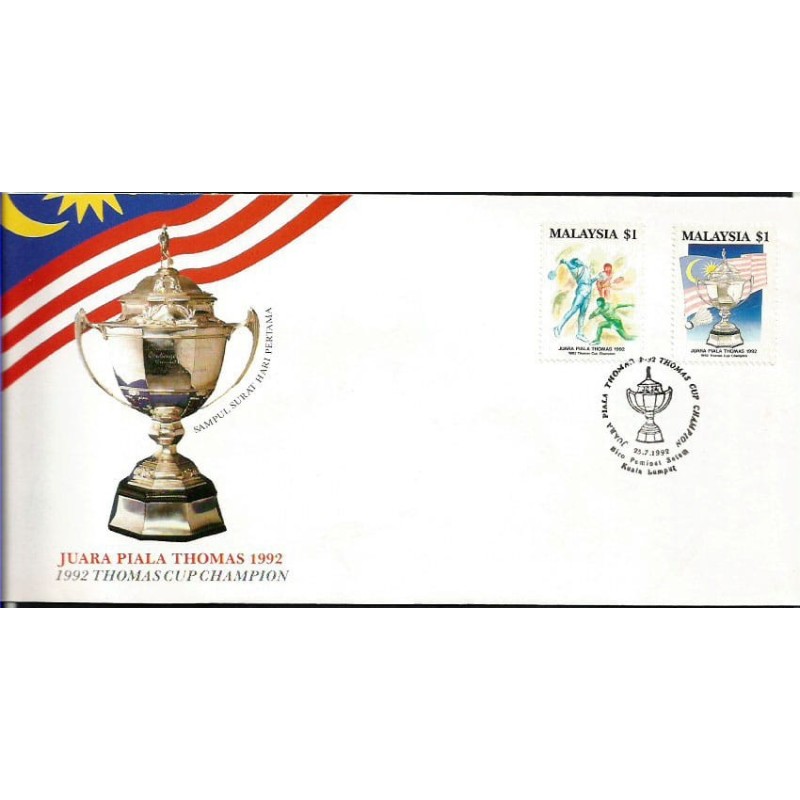 Malezja 1992, Badminton. FDC