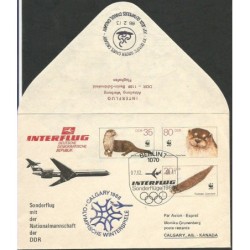 Niemcy NRD 1988, Olimpiada zimowa Calgary 1988. Lot reprezentacji NRD