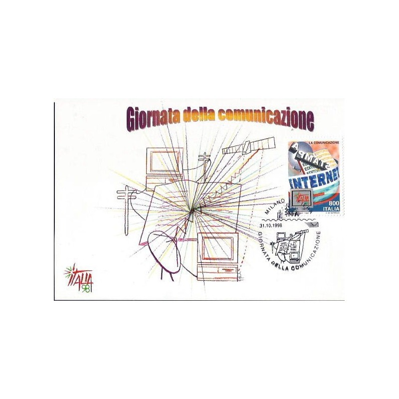 Włochy 1998, Internet, telekomunikacja. Karta maksimum