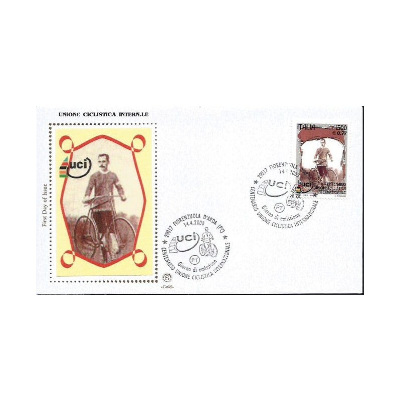 Włochy 2000, Kolarstwo, 100 lat UCI. FDC