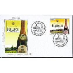 Włochy 2010, Wino Berlucchi, alkohol. FDC