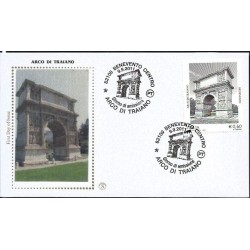Włochy 2011, Łuk Trajana, starożytny Rzym. FDC