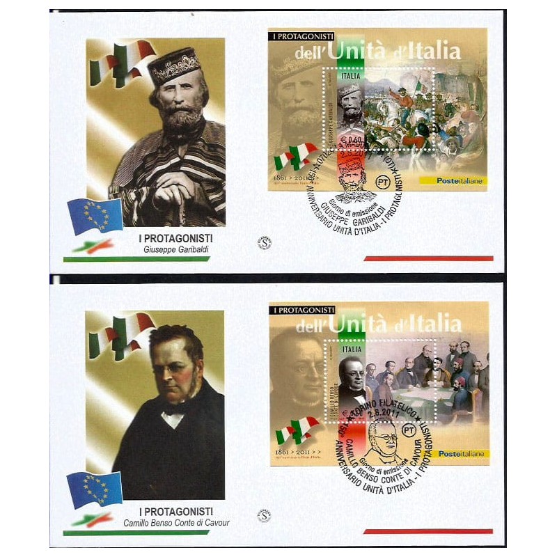 Włochy 2011, Zjednoczenie Włoch. 2 FDC