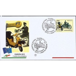 Włochy 2013, EUROPA CEPT: motocykl, poczta. FDC