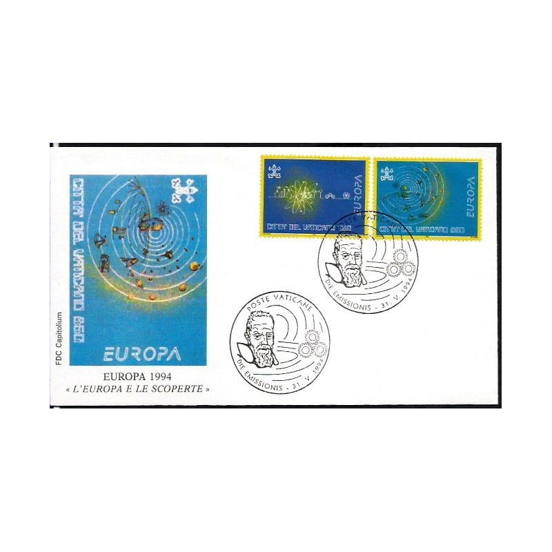 Watykan 1994, EUROPA CEPT: astronomia, Galileusz. FDC