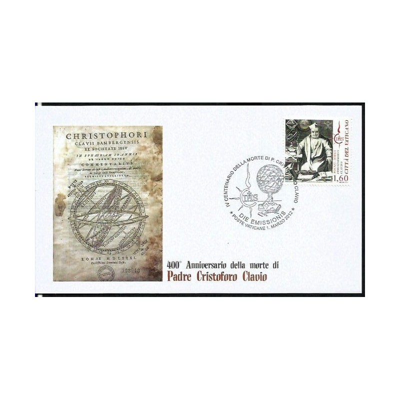Watykan 2012, Ch. Clavius, matematyka, astronomia. FDC
