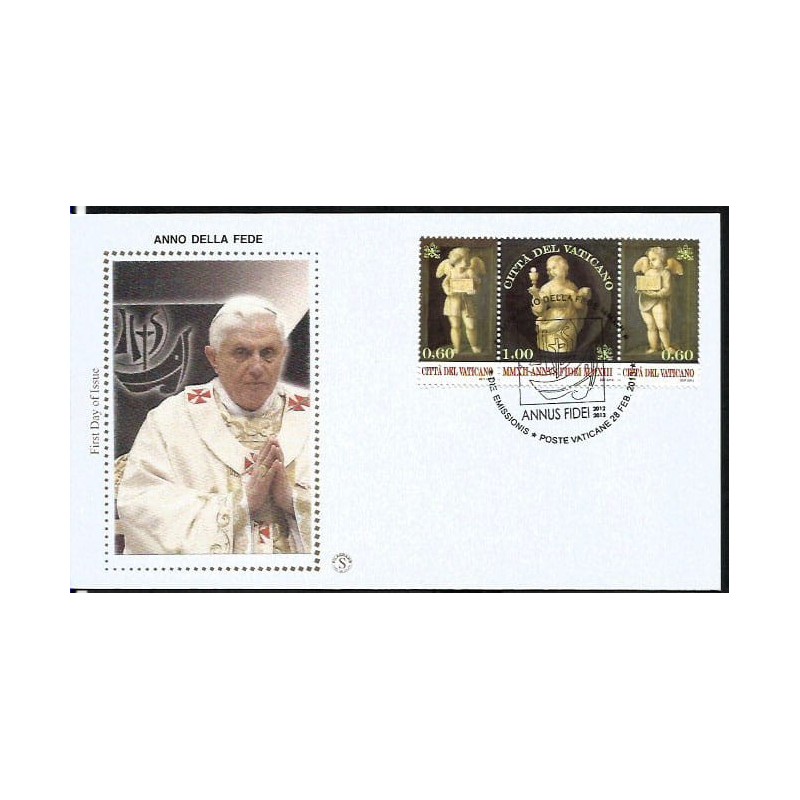 Watykan 2013, Rok wiary, rzeźby. Papież Benedykt XVI. FDC