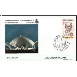 Czechosłowacja 1990, Papież Jan Paweł II, pielgrzymka. Bratysława
