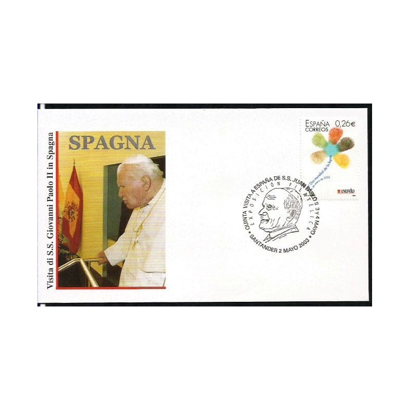 Hiszpania 2003, Papież Jan Paweł II, pielgrzymka. Santander