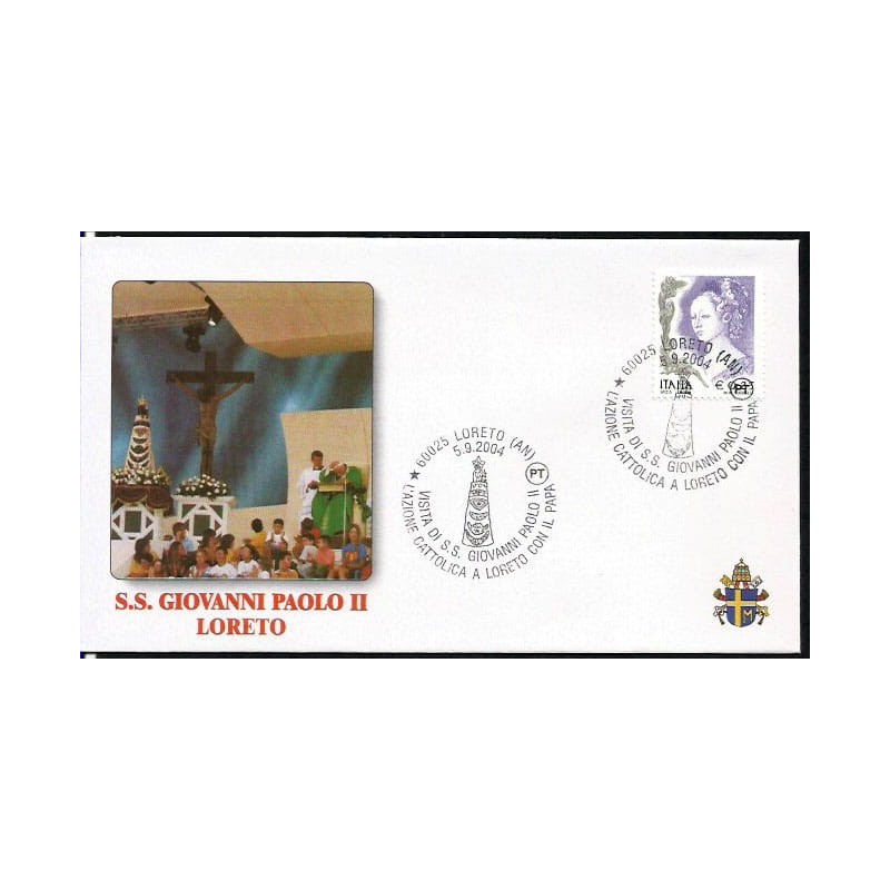 Włochy 2004, Papież Jan Paweł II, wizyta w Loreto. Loreto