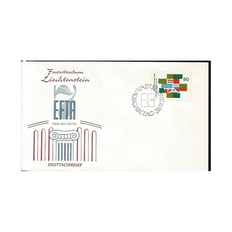 Liechtenstein 1967, EFTA, Unia Europejska. FDC