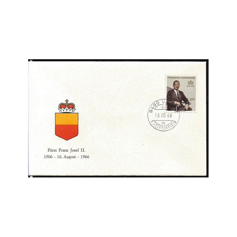Liechtenstein 1966, Książę Franz Josef II. FDC