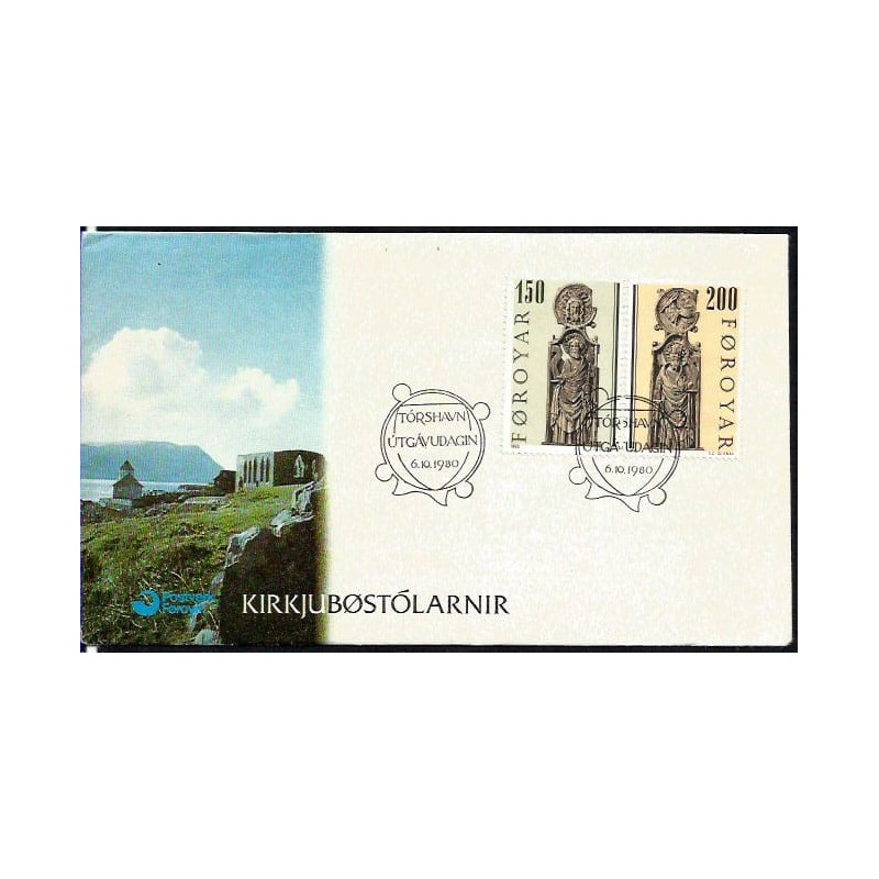 Wyspy Owcze 1980, Cz. SŁANIA. FDC