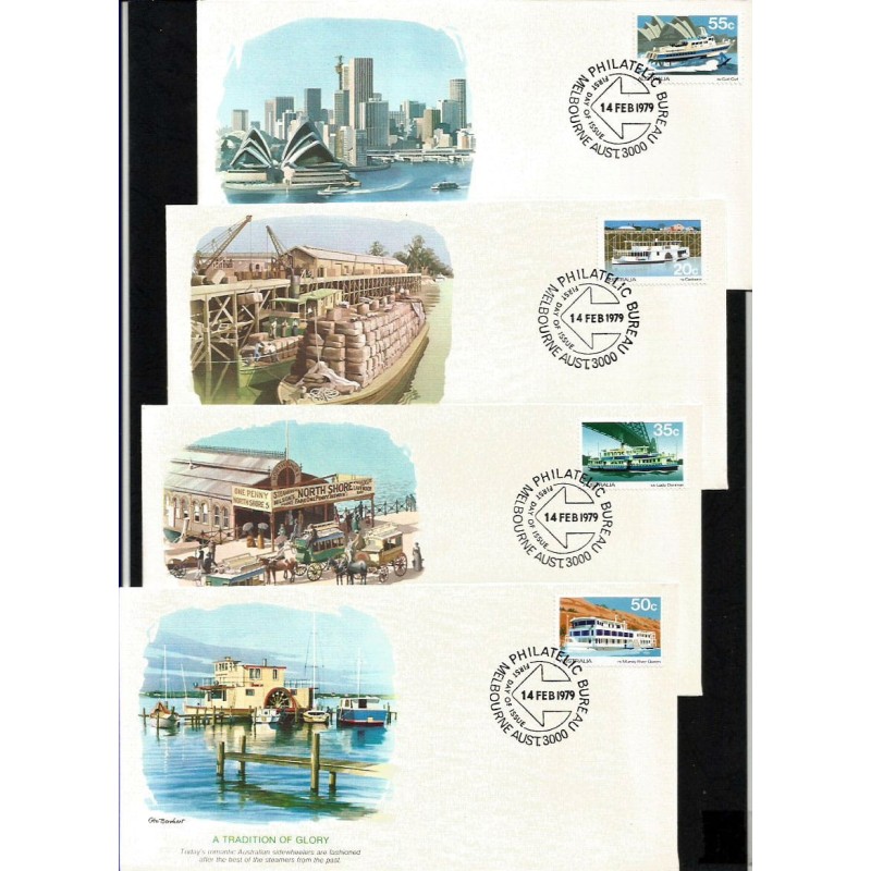 Australia 1979, Statki rzeczne, promy. 4 FDC