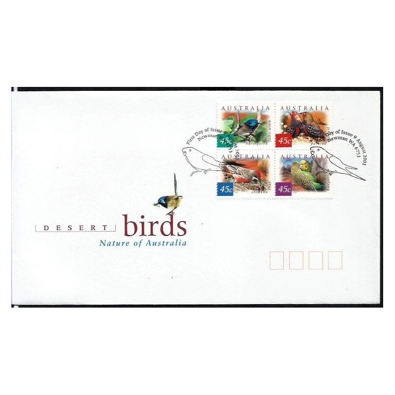 Australia 2001, Ptaki. FDC