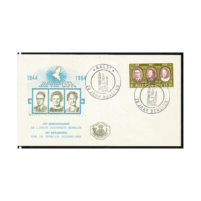 Belgia 1964, Benelux. FDC